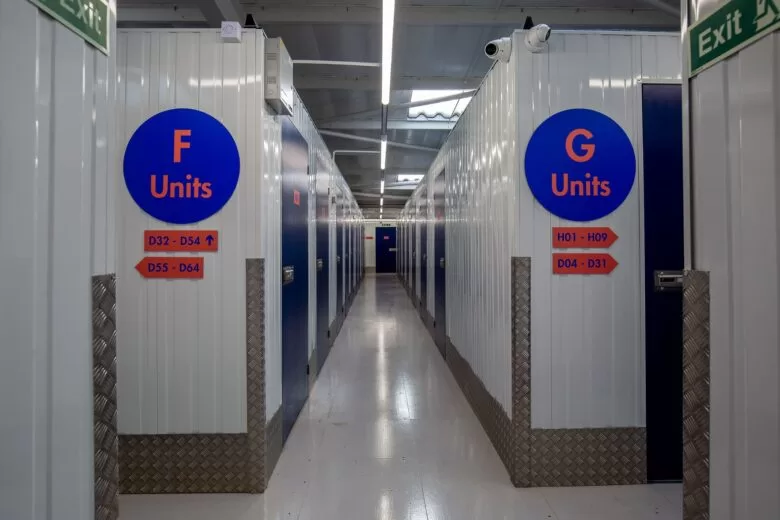 Reading self storage corridor