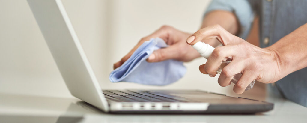 Cleaning electronics for storage
