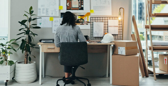 Cluttered business space need storage