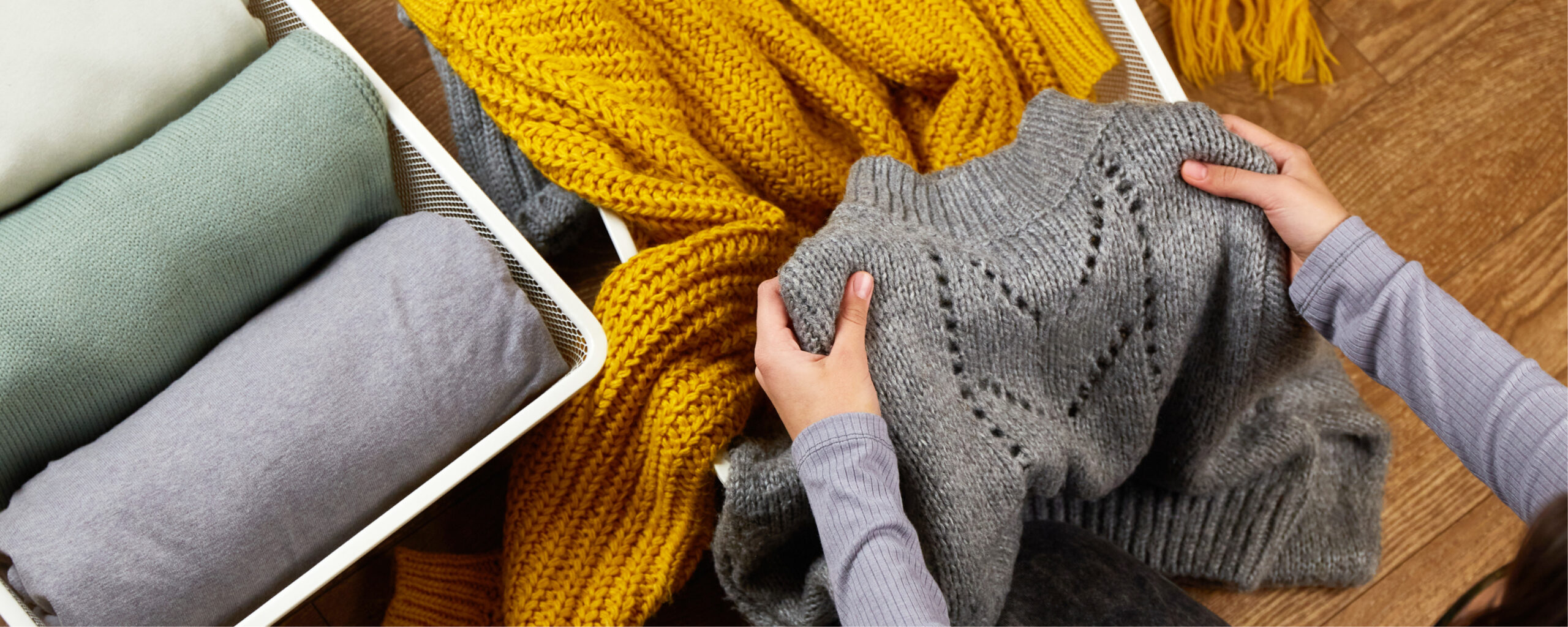Packing winter clothing