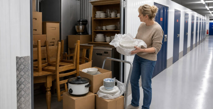 Self Storage For A Kitchen Renovation Where Everything Goes For Six Weeks