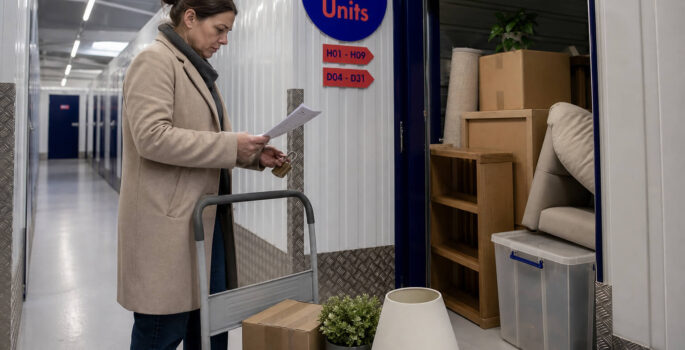 Private Self Storage For A Separation Moving Out At Short Notice