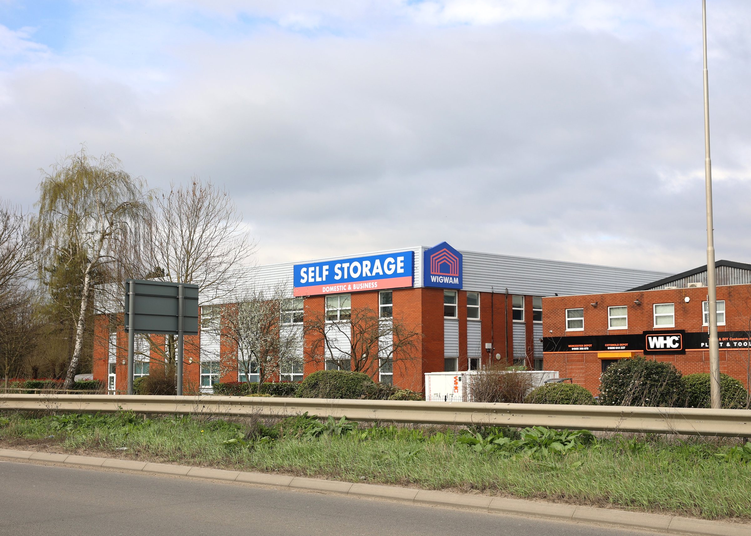 Wigwam Self Storage Tewkesbury, on a main road with roadside frontage