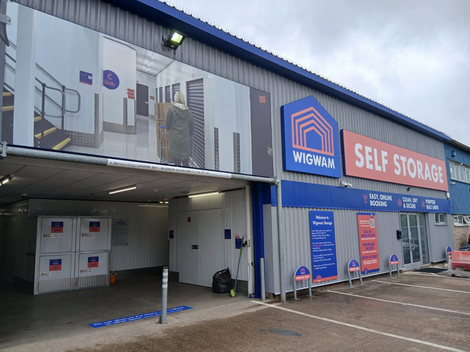Wigwam Self Storage Leatherhead, a former trade counter with a drive-in loading bay
